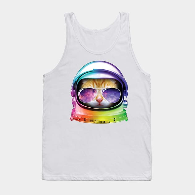 Kitty in Space Tank Top by tonydesign